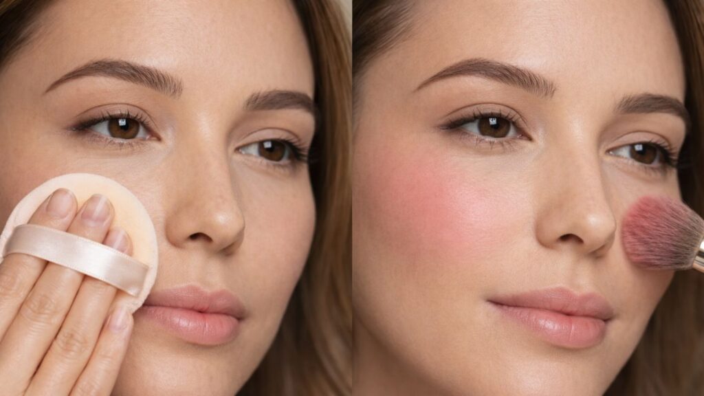 Blush After Powder Technique Creates