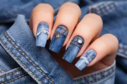 Denim Nails Trend Arrives As Fresh Neutral Manicure Style Perfect For Spring Beauty Looks