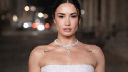 Diamanté Outline Nails: Demi Lovato Sparks Sparkling Manicure Inspiration Perfect for New Year Celebrations