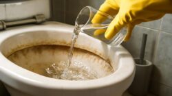 Half a Glass and a Toilet Bowl Like New Smart Trick Restores Old Bathroom Fixtures Fast